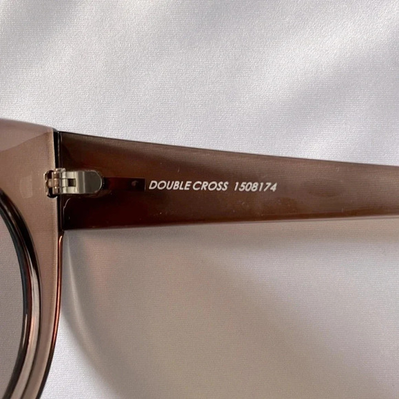 MINKPINK By Brave and Free Brown Polarized Doublecross Sunglasses - Picture 8 of 10